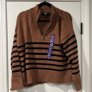 DKNY Quarter Zip Sweater (NWOT)